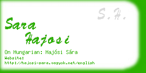 sara hajosi business card